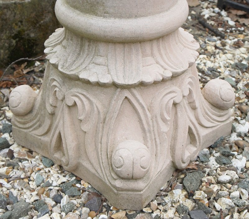 Hand Carved Sandstone Sundial Plinth