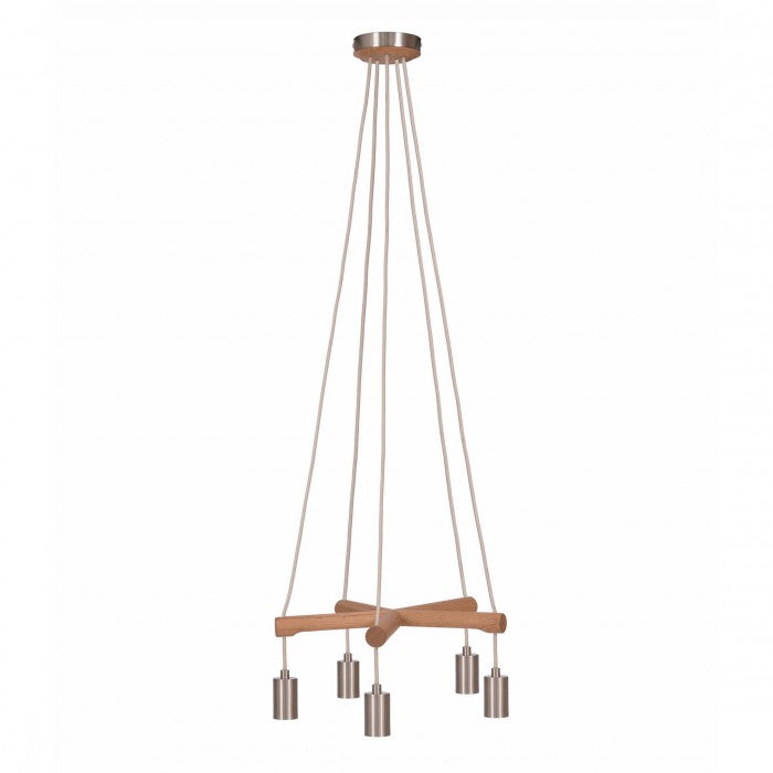Natural Wood Modern Hanging Cluster Lights By Garden Trading