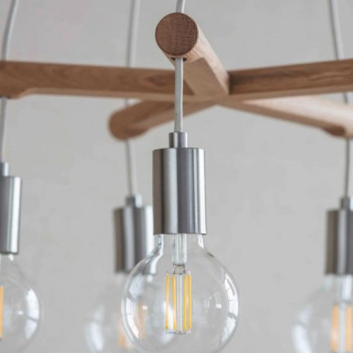 Natural Wood Modern Hanging Cluster Lights By Garden Trading