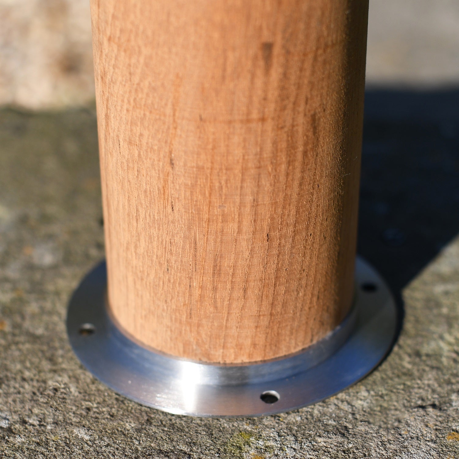 Natural Wood Pillar Light Base
