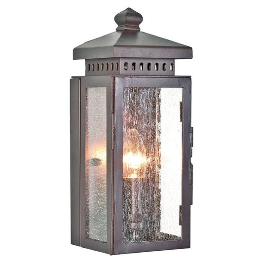 Natural Wrought Iron Medieval Style Flush Fitting Wall Lantern