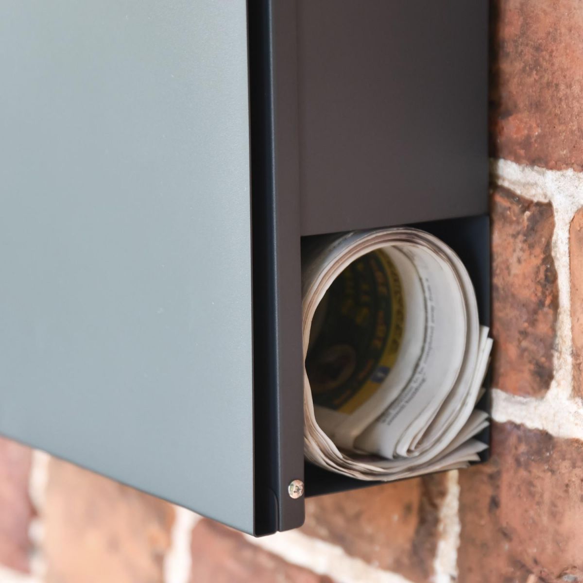 Newspaper in the 'Paxton' Granite Grey Wall Mounted Post And Newspaper Holder