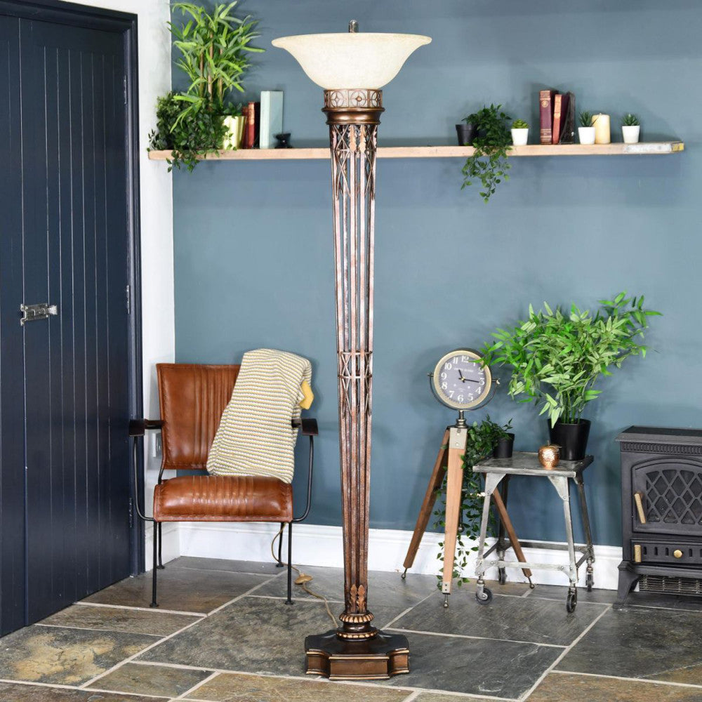 'Norcliffe' Bronze Classical Floor Lamp