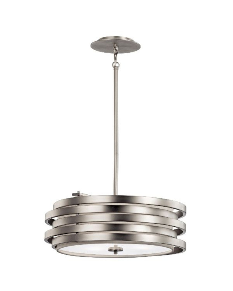 'Norley' Coiled Nickel Pendant Light