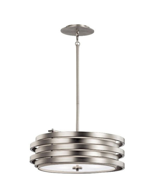 'Norley' Coiled Nickel Pendant Light
