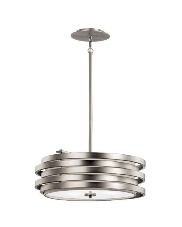 'Norley' Coiled Nickel Pendant Light