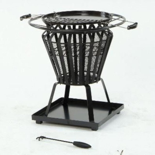 'Normans' Black Fire Basket And Grill - thumbnail