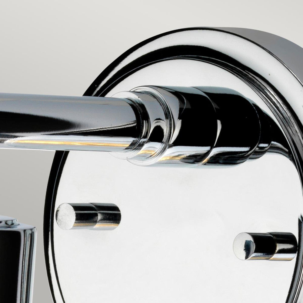 Magnified view of the chrome backplate