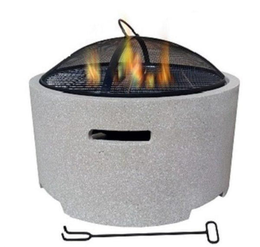 'Norton' Modern Stone Impression Fire Pit