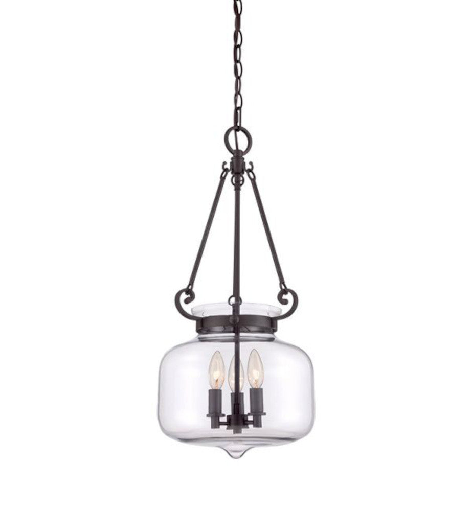 'Notley' Three Light Glass Pendant Light 