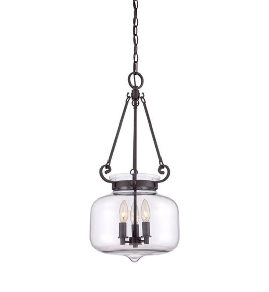 'Notley' Three Light Glass Pendant Light 