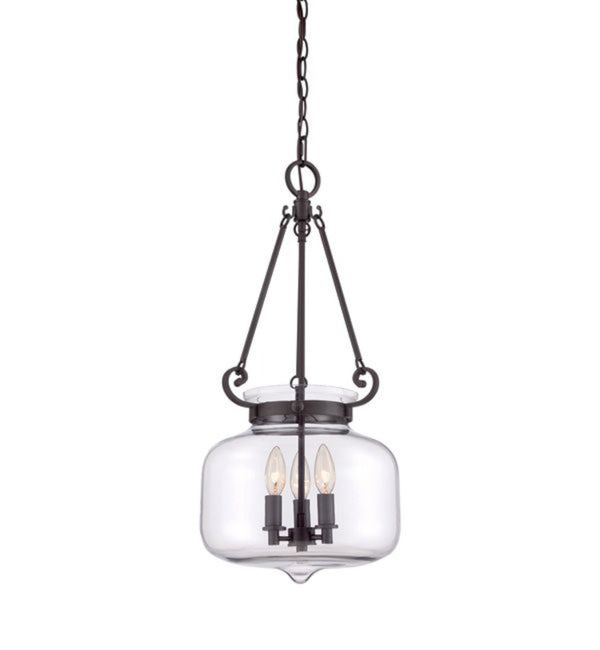 'Notley' Three Light Glass Pendant Light