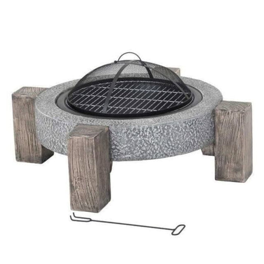 'Oakmere' Low Level Stone Impression Fire Pit - thumbnail