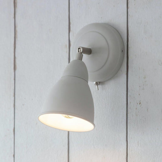Off White Modern Adjustable Wall Light by Garden Trading