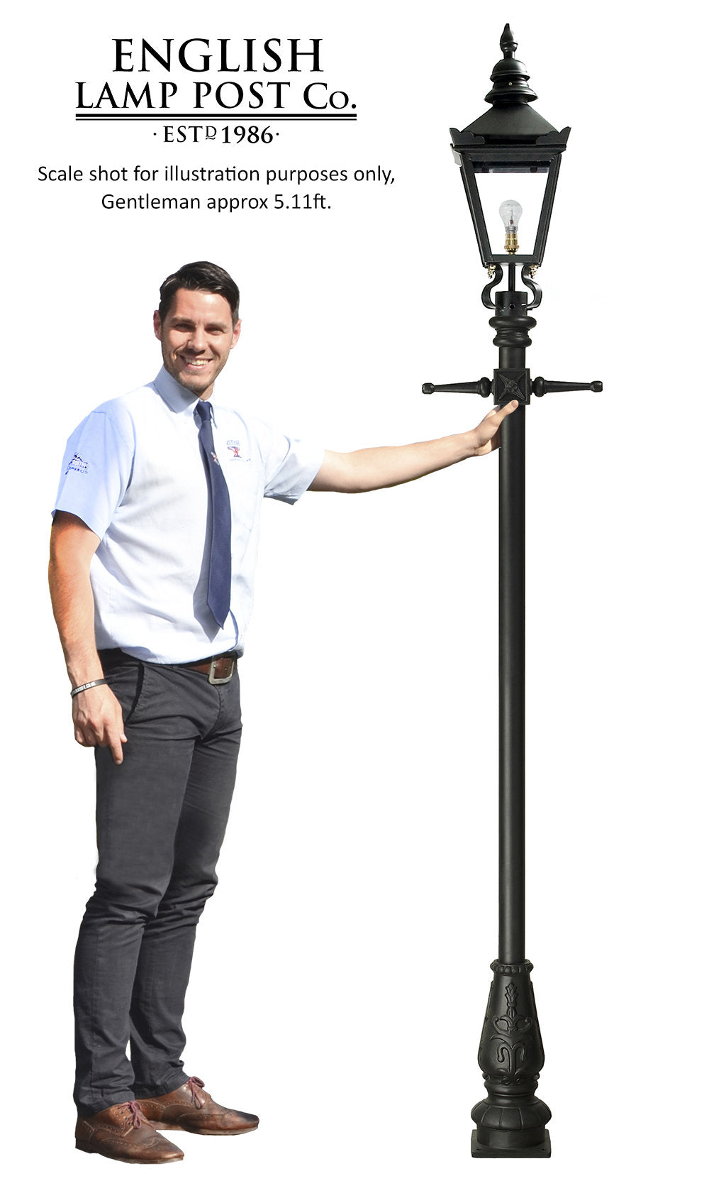 Black 'Kensington' Lamp Post 2.25m - Best Seller