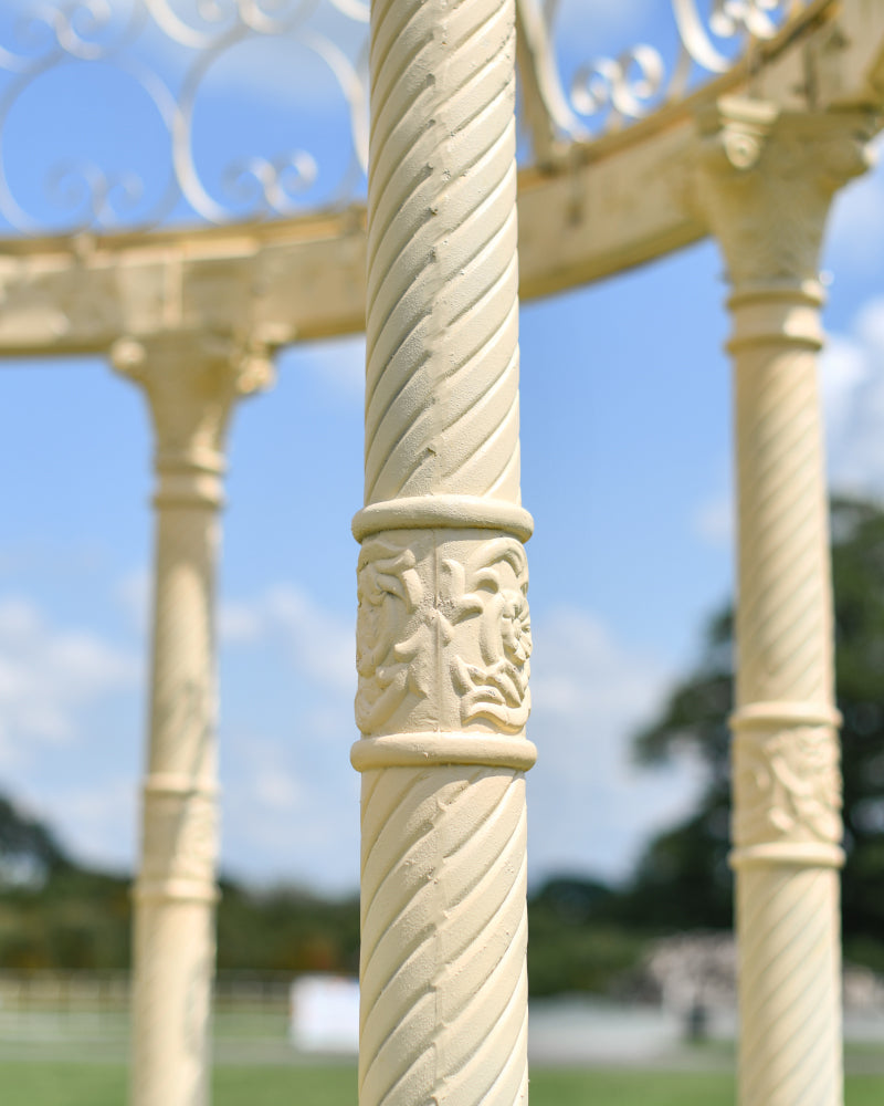 Ornate cream pillar 