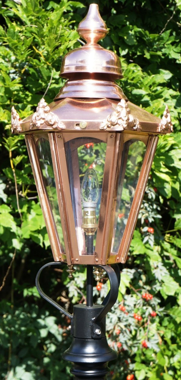 Copper Victorian lantern 