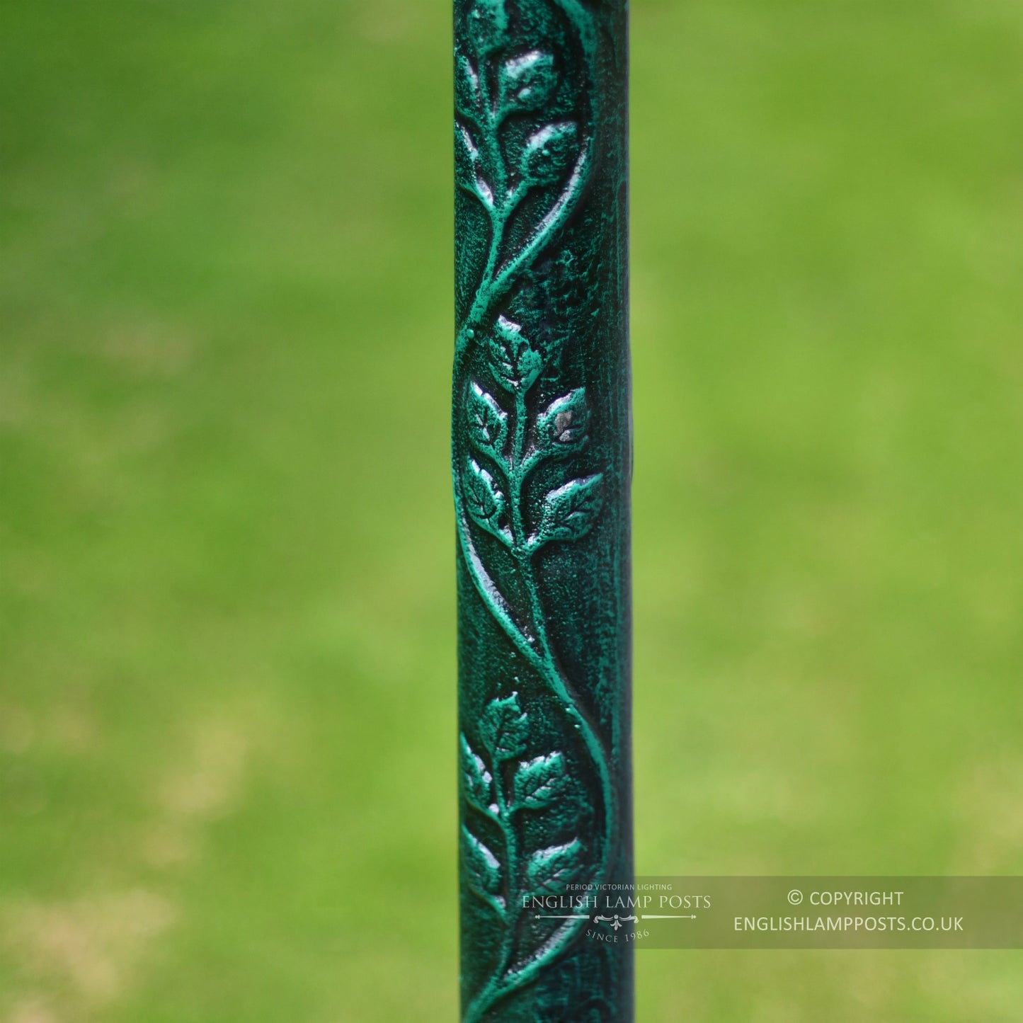 Ornate Floral Detailing On Lamp Post Column