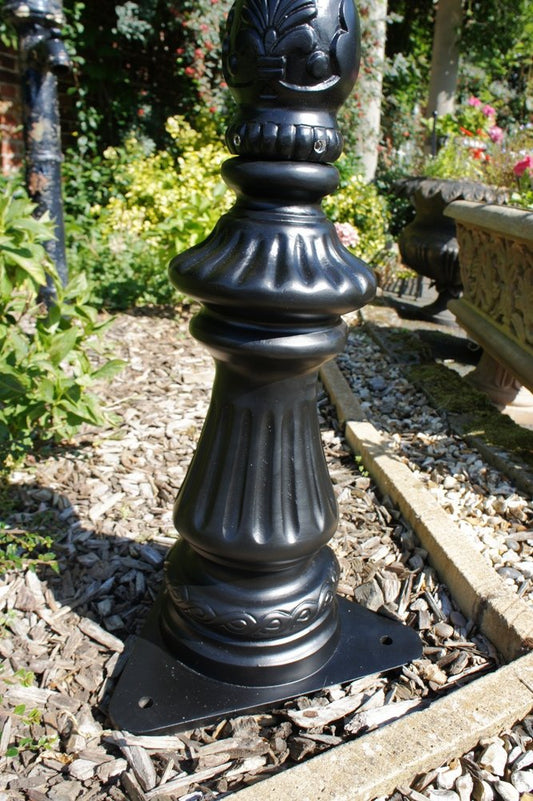 Ornate lamp post base