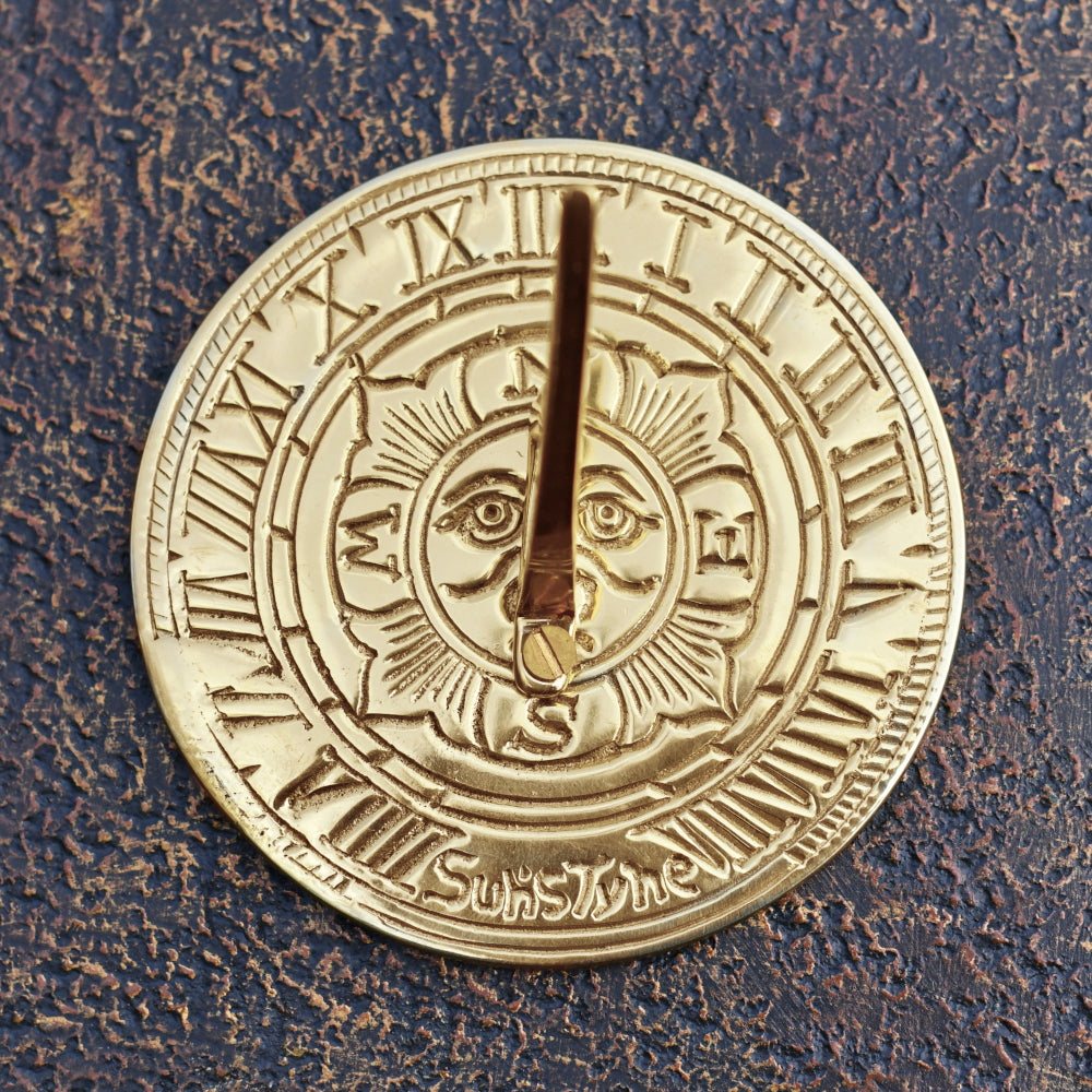 Overhead shot of the sun inspired sundial 
