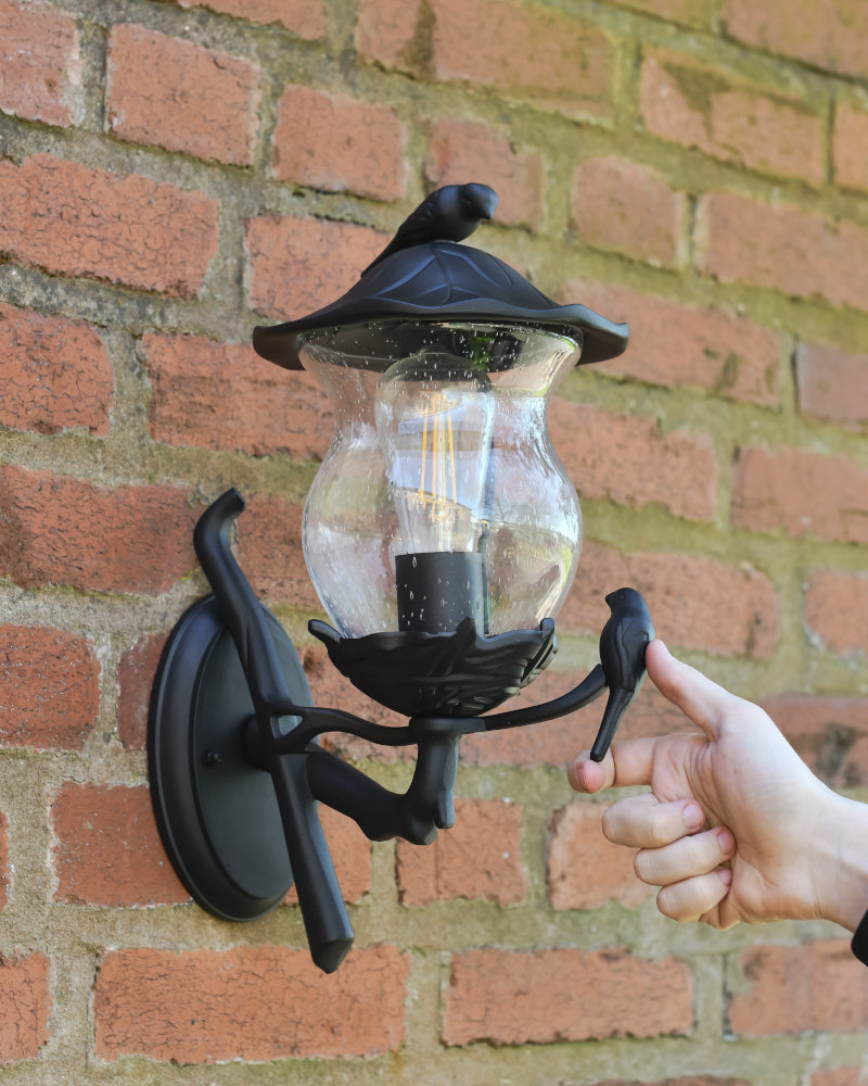 Life size scale of the 'Pájaro' Bird Inspired Wall Light
