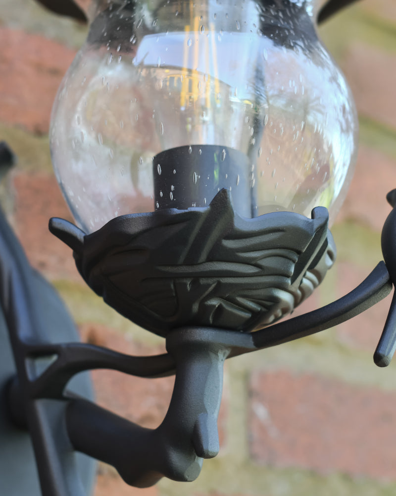 View of the nesting inspired base of the light