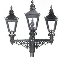 Black triple head lamps 