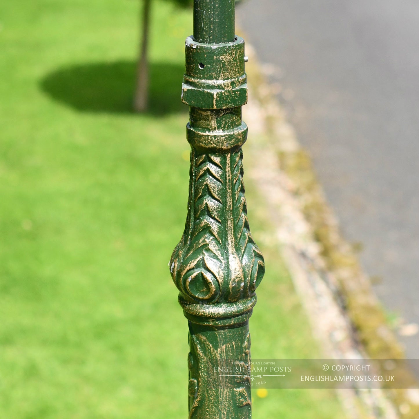 Pale Olive Green Decorative Lamp Post Column