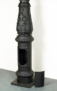 Parking area lighting column base