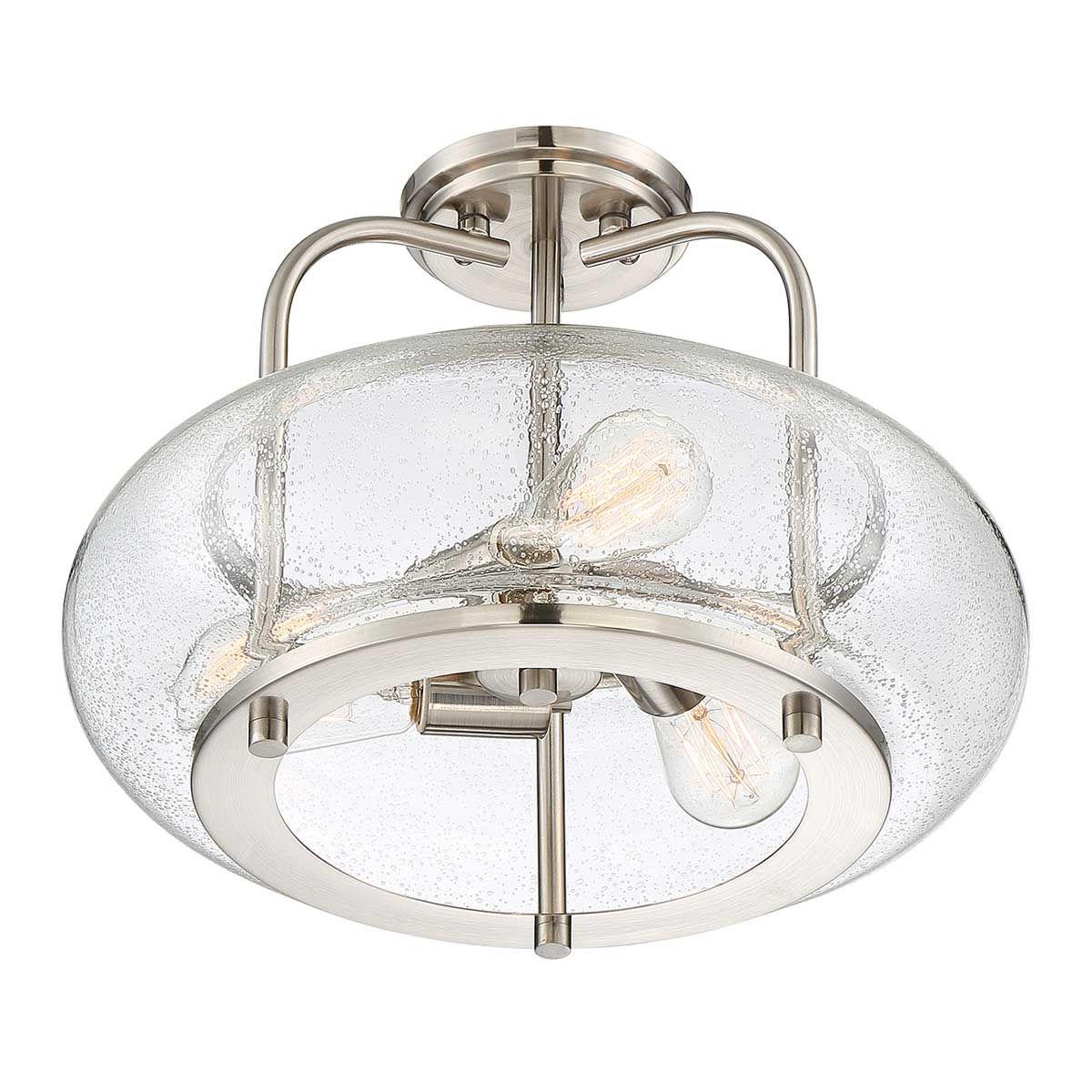 View of the underneath of the pendant light