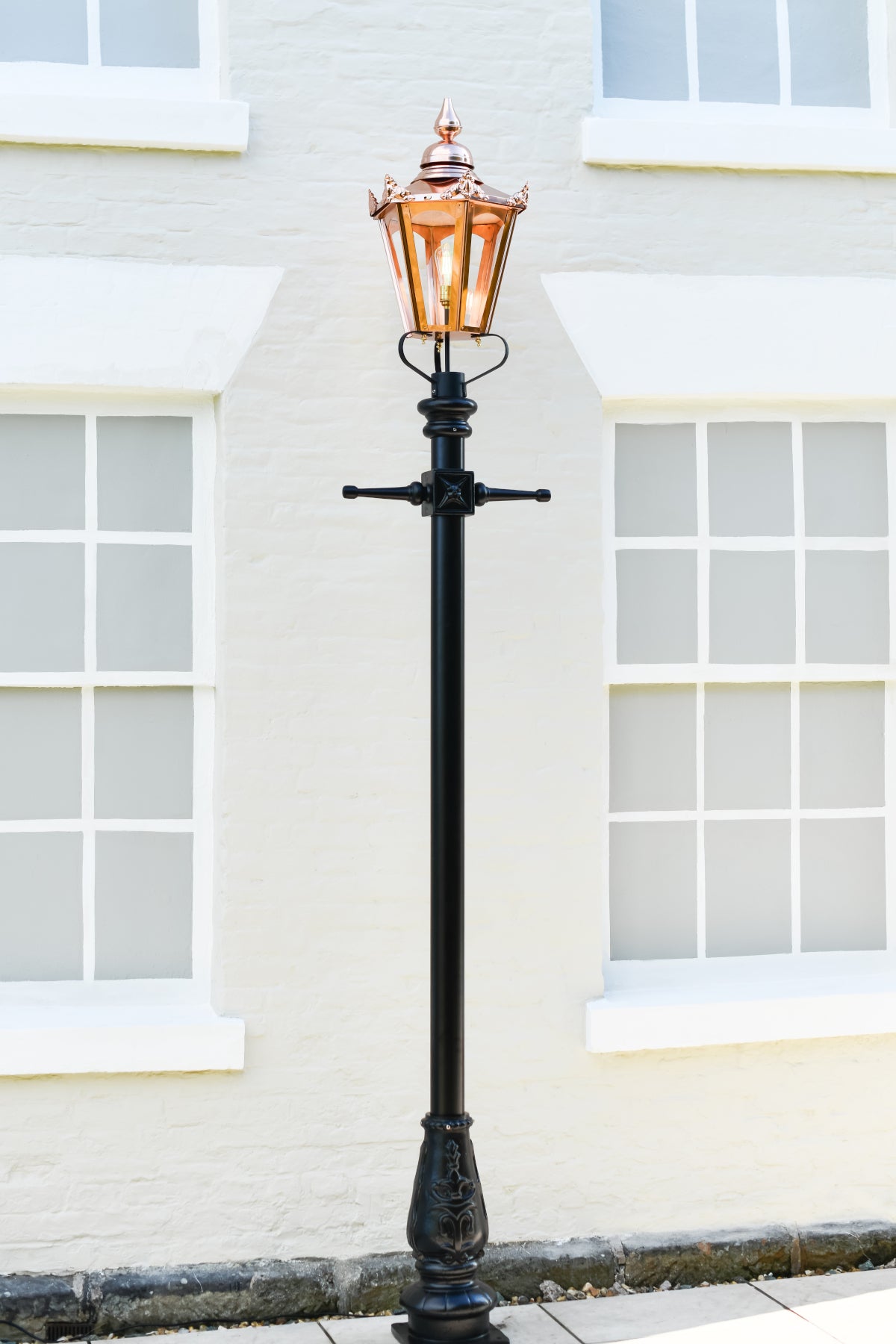 Period Copper Garden Lamp Post