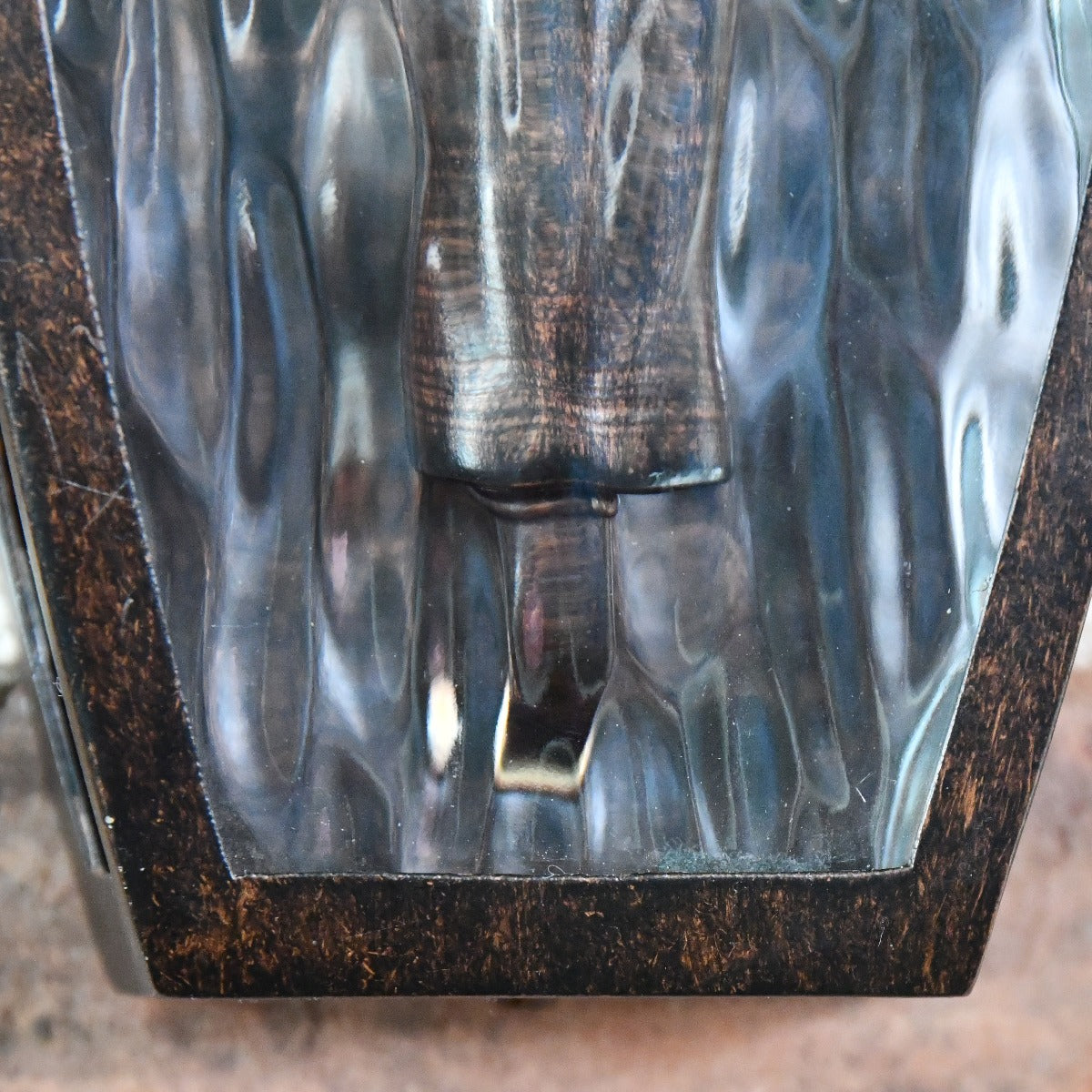 Period Inspired Flush Light On Brick Wall Close Up
