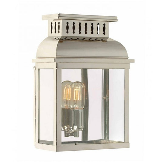 Period Polished Nickel Half Wall Lantern