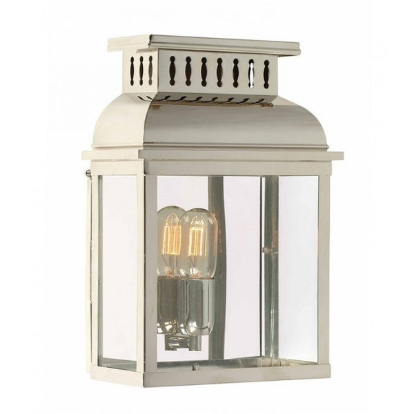 Period Polished Nickel Half Wall Lantern