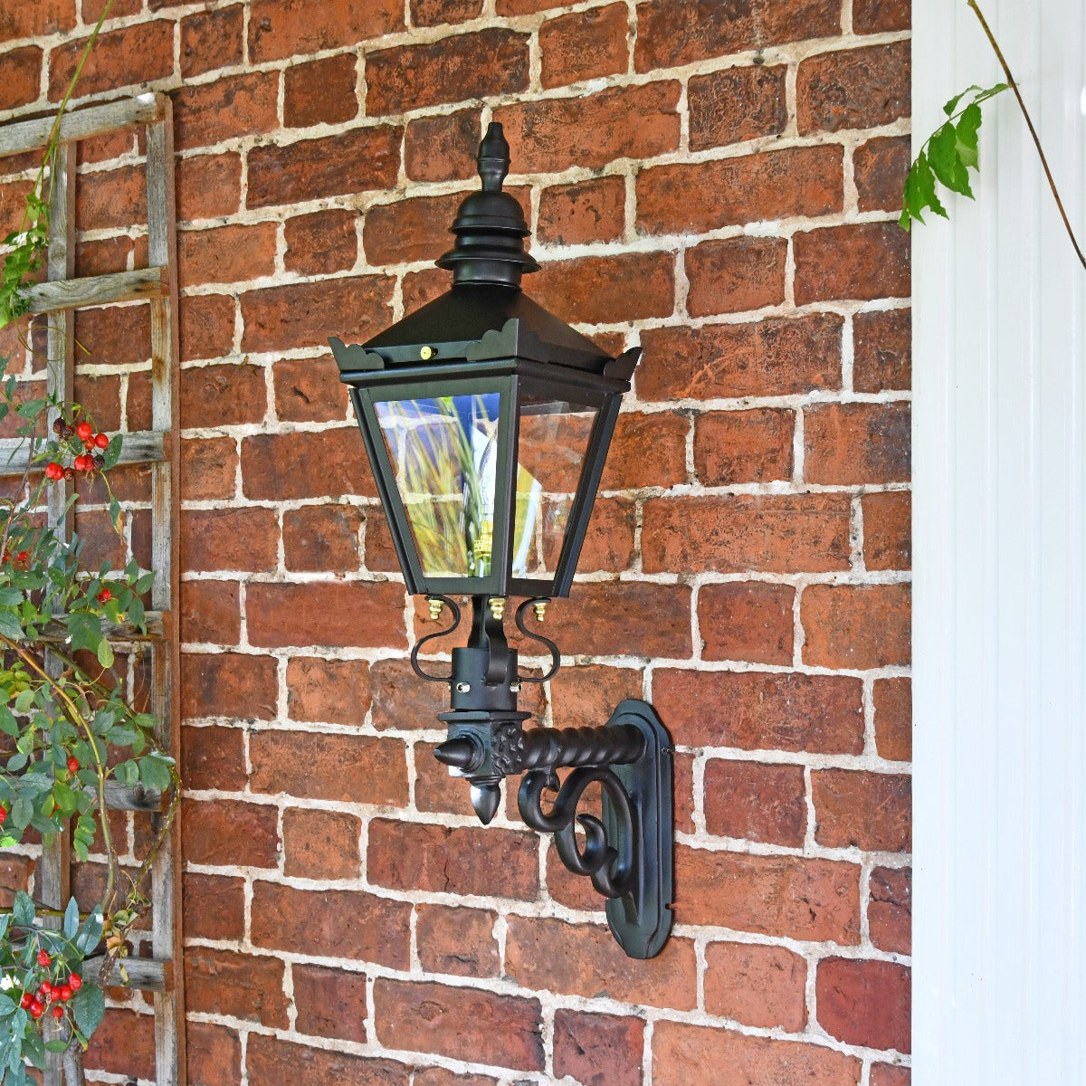 Period Traditional Victorian Wall Light With Black Bracket