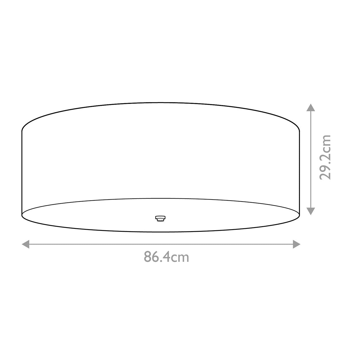 Dimensions for the brass 'Picton' pendant light