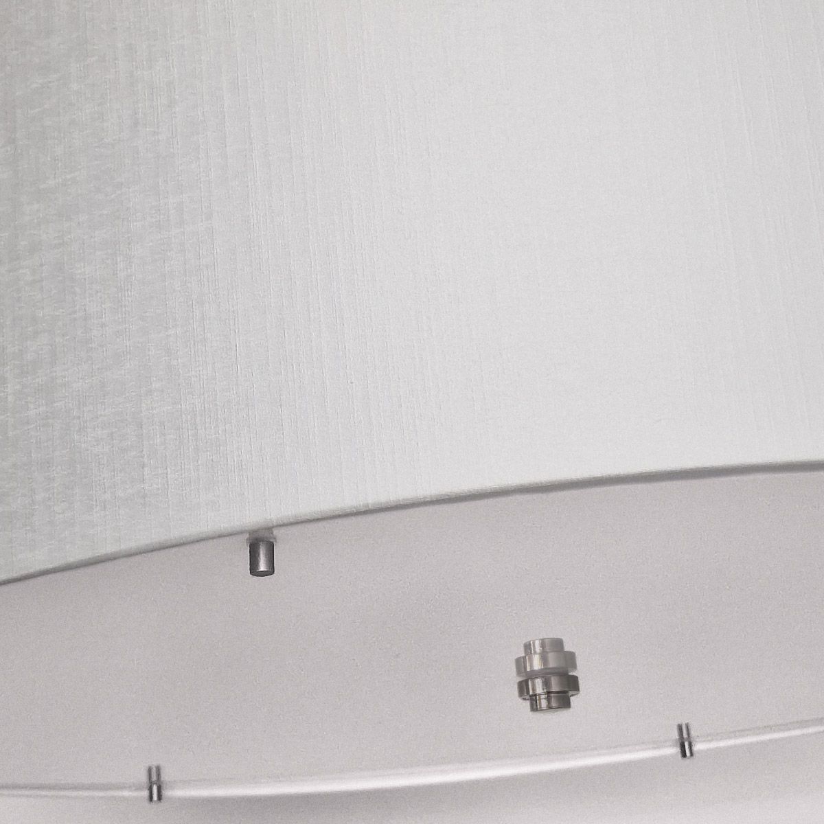 Close up of the polished chrome finials
