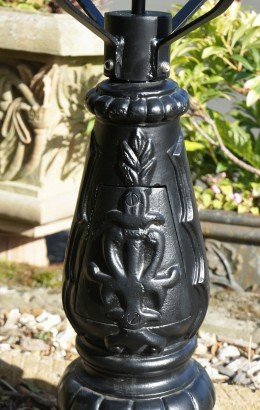 Black Victorian Driveway Pillar Lamp Post and Lantern