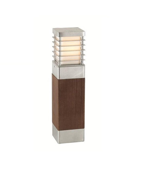 Pine Wood and Steel Low Level Bollard Light