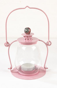 Baby Pink Garden Candle Lantern