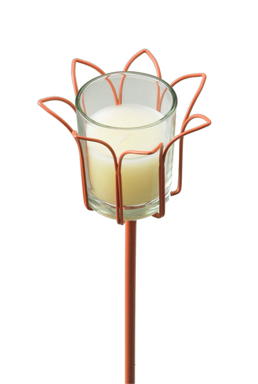 Pink Flower Candle Holder