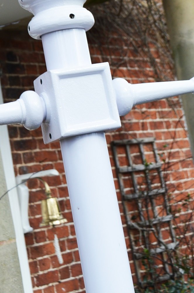 2.1m Tall Modern White Lamp Post