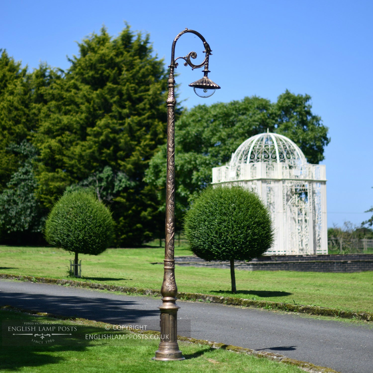 Plastic Coated Antique Gold Gothic Victorian Lamp Post