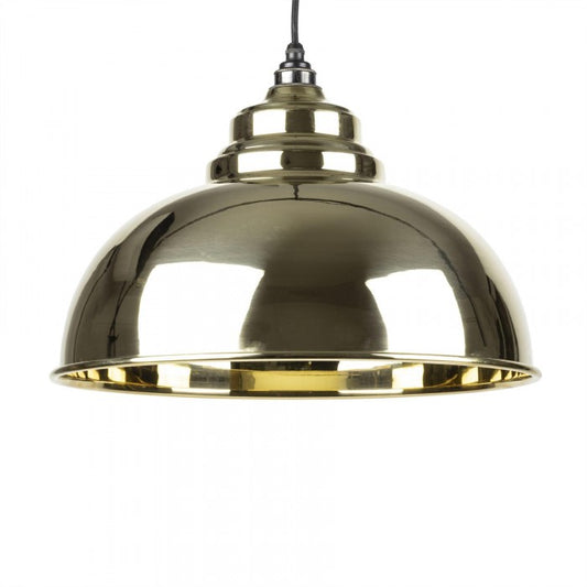 Polished Brass Domed Interior Pendant Hanging Light