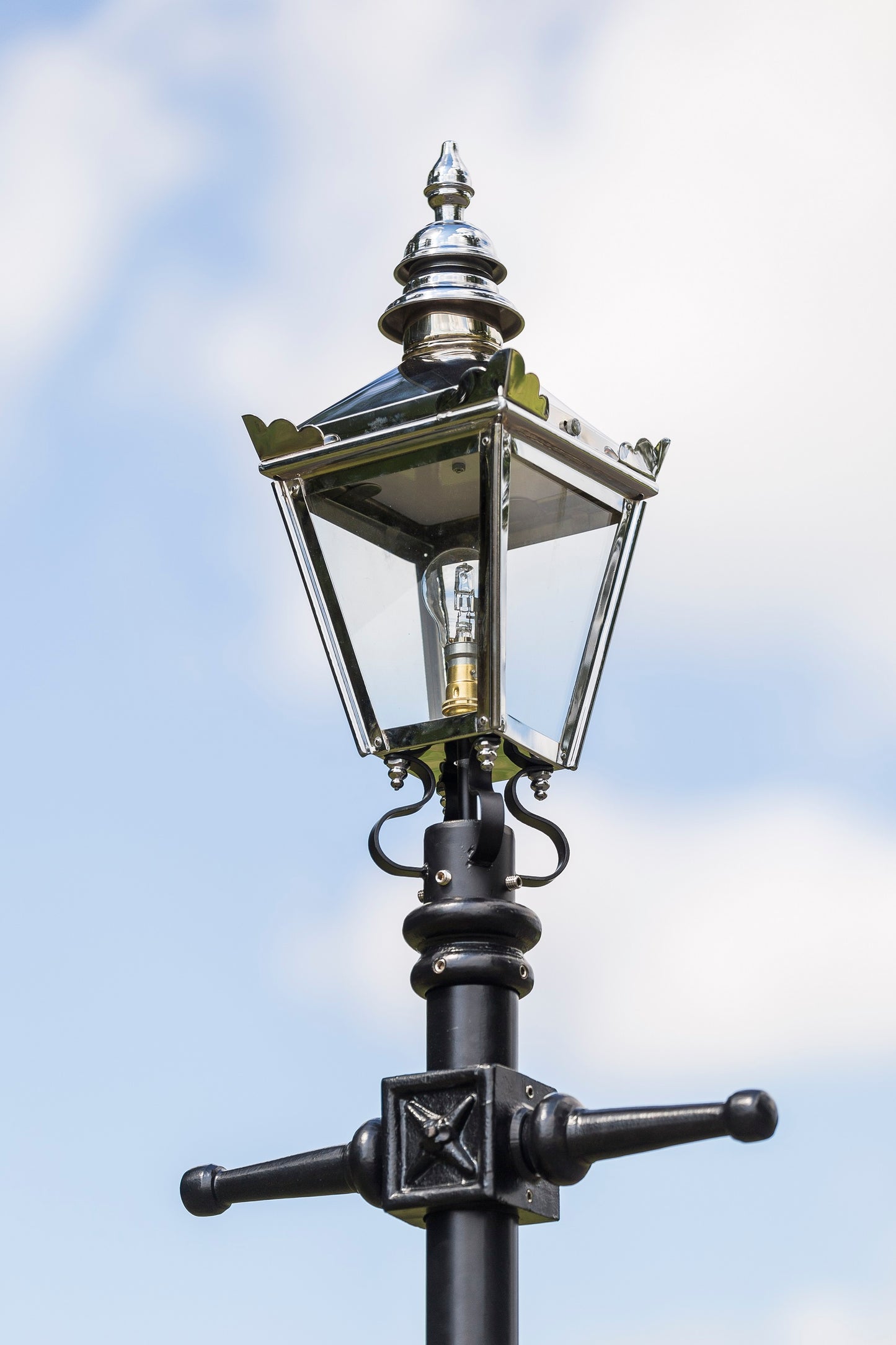 Polished Chrome 'Kensington' Lamp Post - 2.25m