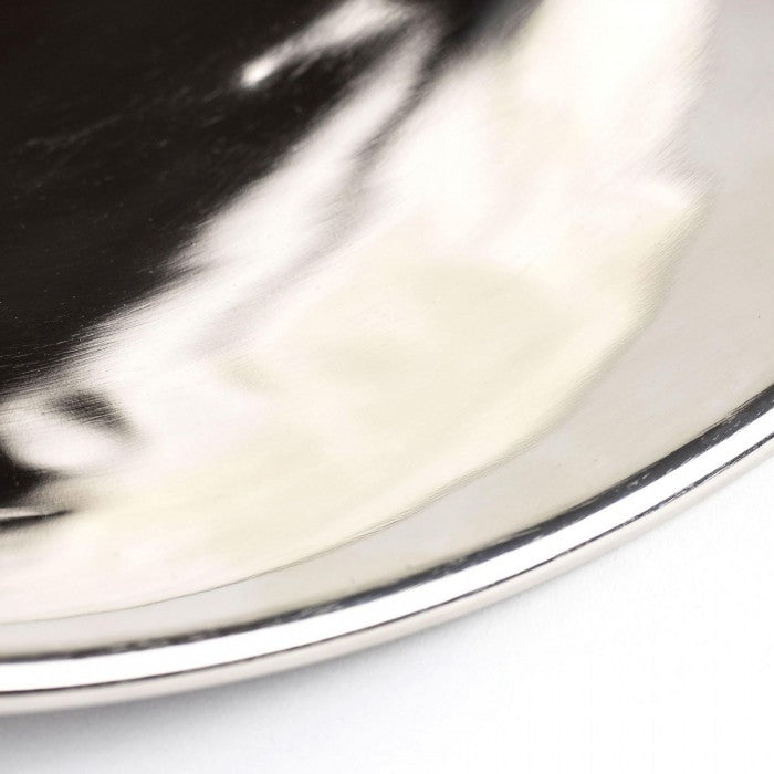 Polished Nickel Interior Of Dark Grey Bowl-Shaped Hanging Pendant Light
