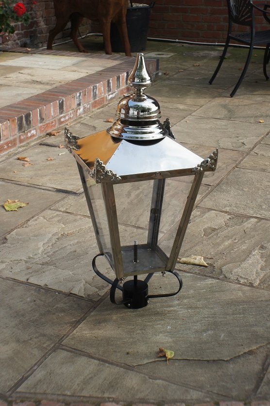 Polished Stainless Steel hand made lantern