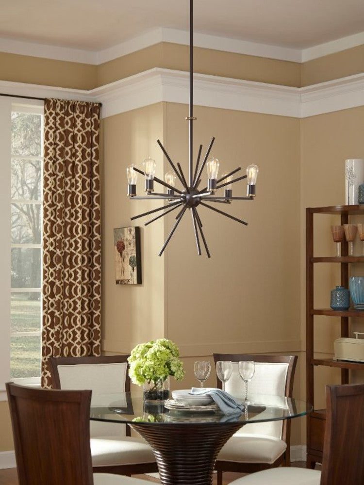 'Poole' Spiked Pendant Light in situ