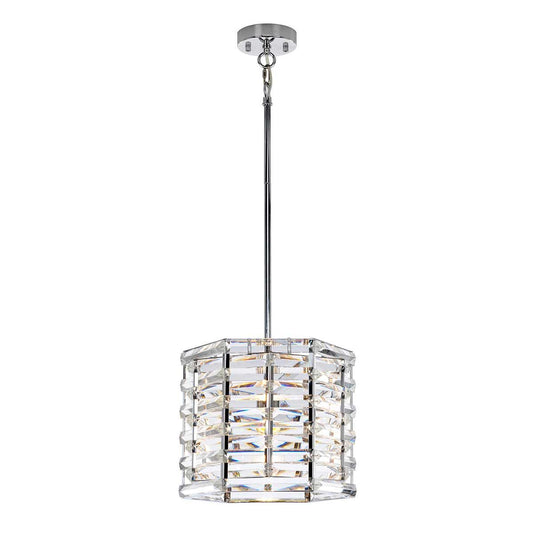 'Portobello' Polished Nickel Pendant Light - 1 Light