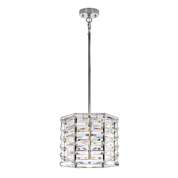 'Portobello' Polished Nickel Pendant Light - 1 Light